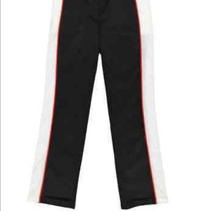 Burberry Black Mesh Striped Jersey Tailored Trousers size US12